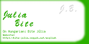 julia bite business card